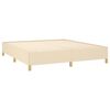 vidaXL Boxspringbettgestell Creme 180x200 cm Stoff