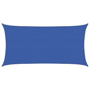 vidaXL Sonnensegel 2 x 6 m HDPE Rechteckig Blau