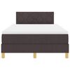 vidaXL Boxspringbett mit Matratze Dunkelbraun 120 x 190 cm Stoff