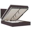 vidaXL Ottoman-Bett mit Matratze Dunkelbraun 140x190 cm Stoff