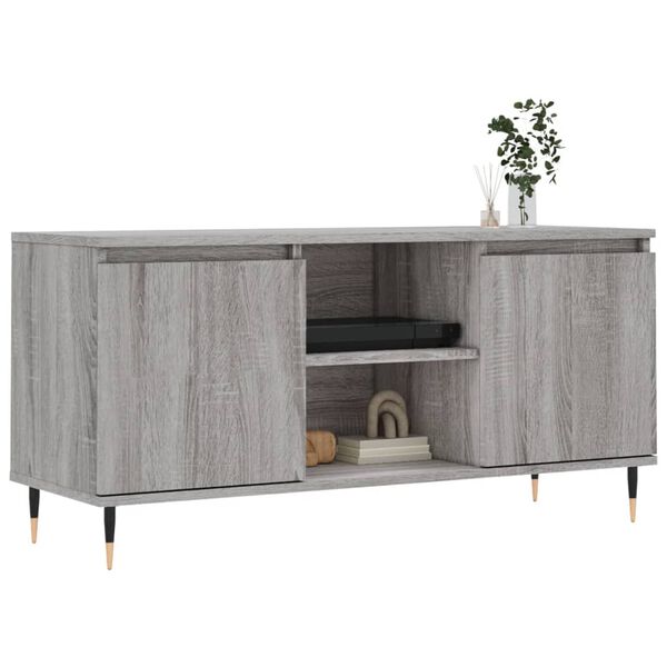 vidaXL TV-Schrank Grau Sonoma 104x35x50 cm Holzwerkstoff