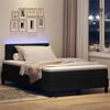vidaXL LED Boxspringbett mit Matratze Schwarz 120 x 190 cm Samt