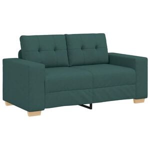 vidaXL Loveseat Sofa Dunkelgr&uuml;n 120 cm Stoff