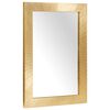 vidaXL Badezimmer Spiegel Wandmontiert Gold 50 x 2,5 x 70 cm