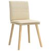 vidaXL Esszimmerstühle 4 Stk. Creme Stoff