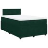 vidaXL Boxspringbett mit Matratze Dunkelgr&uuml;n 120x200 cm Samt