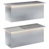 vidaXL Garten-Pflanzk&uuml;bel mit LED 2 stk. Silber 40 &times; 100 &times; 40 cm