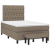vidaXL Boxspringbett mit Matratze Taupe 120x200 cm Stoff