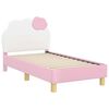 vidaXL Kinderbettgestell mit Kopfteil mit Kopfteil Rosa 70 x 140 cm PU