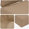 vidaXL Sofakissen f&uuml;r drau&szlig;en 3 pcs Taupe Polyester