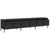 vidaXL TV-Schrank Schwarz 202x39x43,5 cm Kaltgewalzter Stahl