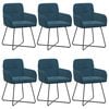 vidaXL Esszimmerst&uuml;hle 6 stk. Samt Blau 59 x 56,5 x 86 cm
