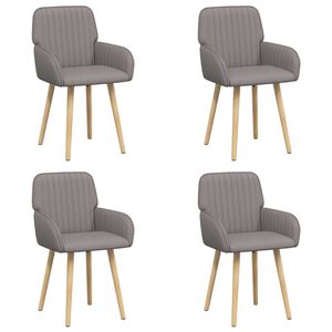 vidaXL Esszimmerst&uuml;hle 4 stk. Stoff Taupe 56,5 x 50 x 87,5 cm