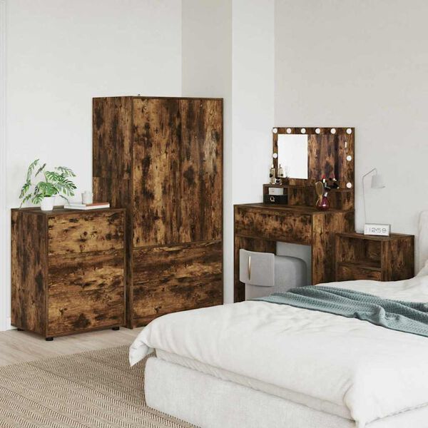 vidaXL Aufbewahrungsschrank Ger&auml;ucherte Eiche 60 x 48 x 81 cm