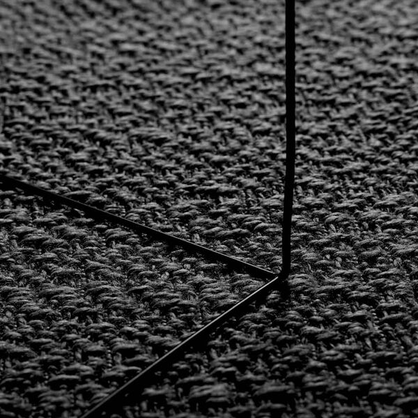 vidaXL Teppich ZIZUR Anthrazit 200x200cm Jute-Optik Indoor und Outdoor