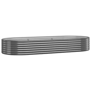 vidaXL Hochbeet Verzinkter Stahl 249x100x36 cm Anthrazit