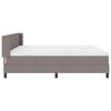 vidaXL Boxspringbett mit Kopfteil Taupe 200 x 200 cm Stoff