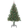 vidaXL Weihnachtsbaum mit 300 LEDs mit St&auml;nder Gr&uuml;n 210 cm PVC