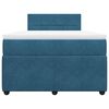 vidaXL Boxspringbett mit Matratze Blau 120x200 cm Samt