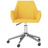 vidaXL Esszimmerst&uuml;hle 2 Stk. Drehbar Gelb Stoff