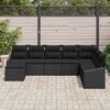 vidaXL Sofa Set mit Kissen 8 pcs Schwarz Poly-Rattan