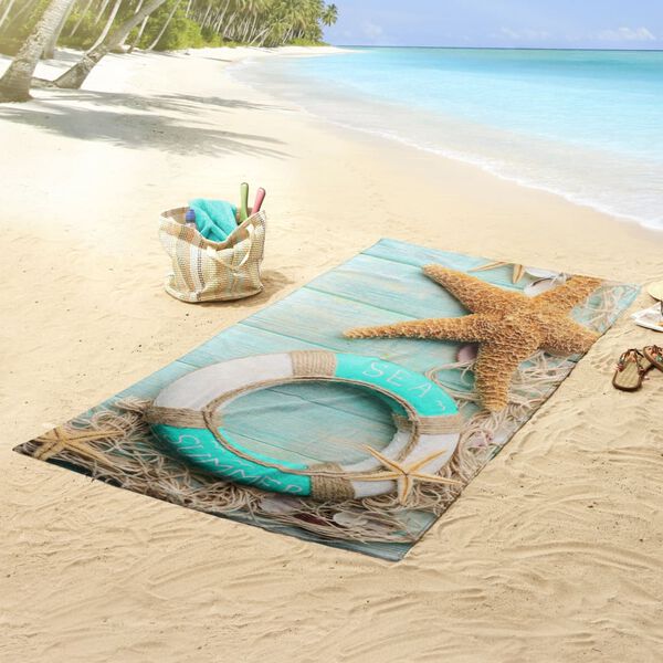 Good Morning Strandtuch JIMMY 100&times;180 cm Aquablau