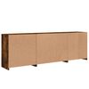 vidaXL Sideboard mit LED-Leuchten Räuchereiche 202x37x67 cm