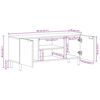 vidaXL TV-Schrank Schwarz 105x33x46 cm Holzwerkstoff