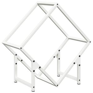 vidaXL Brennholzregal Wei&szlig; 50x25x50 cm Kaltgewalzter Stahl