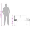 vidaXL Bank Outdoor mit Kissen Grau und Marine 118 x 55 x 82 cm
