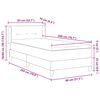 vidaXL Boxspringbett mit Matratze Dunkelgrau 80 x 200 cm Stoff