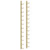 vidaXL Wand-Weinregal f&uuml;r 12 Flaschen 2 Stk. Golden Eisen
