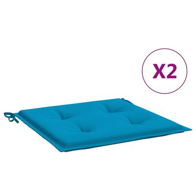 vidaXL Gartenstuhl-Kissen 2 Stk. Blau 40x40x3 cm Stoff