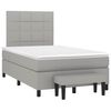 vidaXL Boxspringbett mit Matratze Hellgrau 120x190 cm Stoff