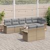vidaXL Gartensofa-set mit Speicher 9 pcs Beige Poly-Rattan