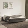 vidaXL Boxspringbett mit Matratze Dunkelgrau 160x200 cm Samt