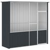 vidaXL Voliere Anthrazit 215x78x200 cm Verzinkter Stahl