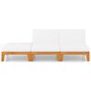 vidaXL 3-tlg. Garten-Lounge-Set mit Kissen Massivholz Akazie