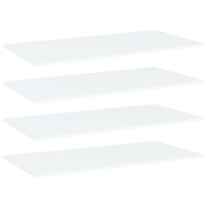 vidaXL B&uuml;cherregal-Bretter 4 Stk. Wei&szlig; 80x20x1,5 cm Holzwerkstoff