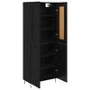 vidaXL Highboard Schwarz Eichen-Optik 69,5 x 34 x 180 cm Holzwerkstoff