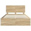 vidaXL Bettrahmen Sonoma-Eiche 150 x 200 cm Massives Kiefernholz