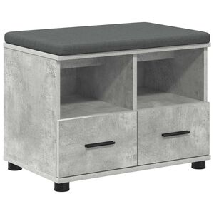 vidaXL Flurbank Betongrau 60 x 38 x 46 cm