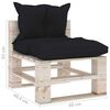 vidaXL 6-tlg. Garten-Lounge-Set aus Paletten mit Kissen Kiefernholz