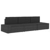 vidaXL Modulares Sofa-Eckteil mit Armlehne (rechts) Poly Rattan Schwarz