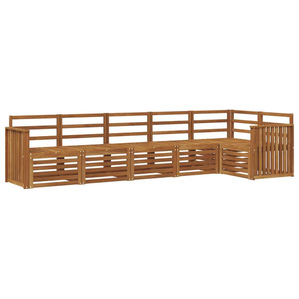 vidaXL Sofagarnituren 6 pcs Natur Massivholz Akazie