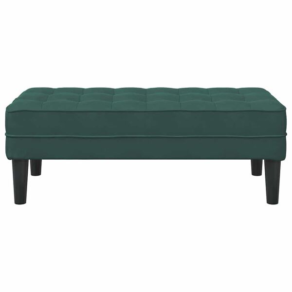 vidaXL Bank mit Kissen Dunkelgr&uuml;n 113 x 57 x 39 cm Samt
