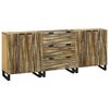 vidaXL Badezimmerm&ouml;bel-Set mit Schubladen 3 pcs Braun Holzwerkstoff