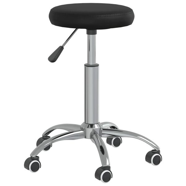vidaXL Massagehocker Kunstleder Schwarz