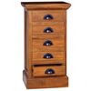 vidaXL Schrank mit 5 Schubladen 35x30x60 cm Teak Massivholz