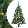vidaXL K&uuml;nstlicher klappbarer Weihnachtsbaum mit 150 LEDs Gr&uuml;n 150 cm